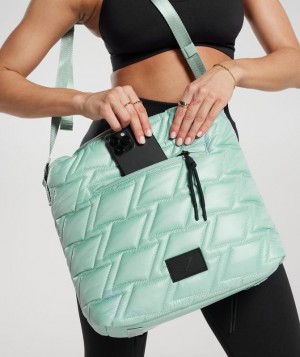 All Bags Gymshark Acolchado Yoga Tote Frost Teal | UAHYM8629