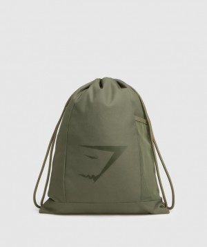 All Bags Gymshark Sharkhead Gymsack Verde Oliva | ZLXIR4970