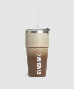 All Bottles Gymshark Insulated Straw Cup Marrones | RHCLO4283