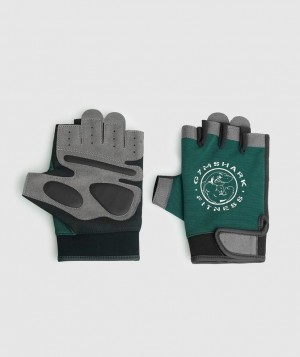 All Equipment Gymshark Legacy Lifting Gloves Forest Green/Black | ZCFTP2637