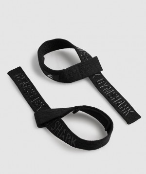 All Equipment Gymshark Silicona Grip Lifting Straps Negras | WFOLM5907