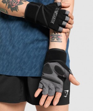 All Equipment Gymshark Wrap Lifting Gloves Negras | NJFIH6432