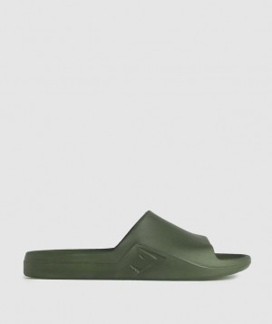 All Slides Gymshark Rest Day Slides Verde Oliva | NIKEG1358