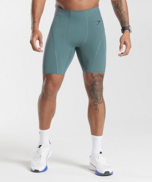 Baselayer Gymshark Control Baselayer Shorts Azules | RHMZE7604