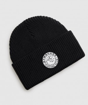 Beanies Gymshark Legacy Deep Cuff Beanie Negras | UPDBK6824