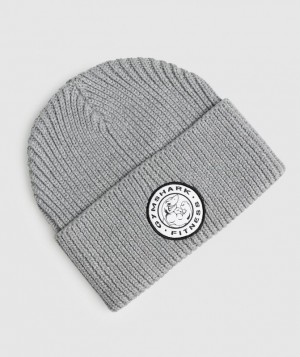 Beanies Gymshark Legacy Deep Cuff Beanie Gris Claro | EWPJU0392