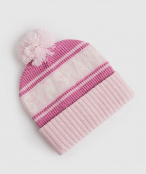 Beanies Gymshark Pom Beanie Blossom Pink/Sweet Pink/White | MLXFY8625