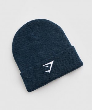 Beanies Gymshark Sharkhead Beanie Azul Marino | SMDWG7143