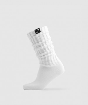 Calcetines Gymshark Comfy Rest Day Socks Blancas | KINEC0621