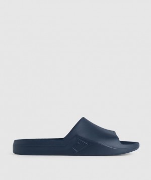 Calzado Gymshark Rest Day Slides Azul Marino | QFVAR9076