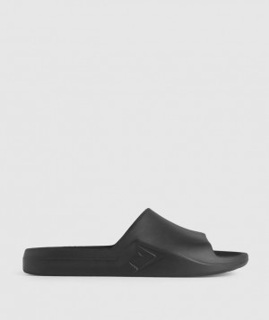 Calzado Gymshark Rest Day Slides Negras | WOZQN2483