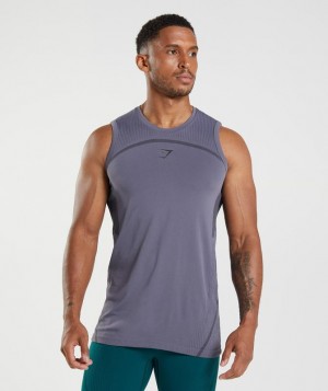 Camiseta Tirantes Gymshark 315 Seamless Tank Mercury Purple/Black | HPXRN9427