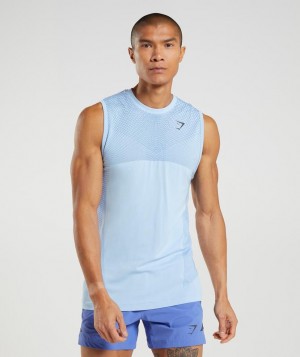 Camiseta Tirantes Gymshark Apex Seamless Tank Azules | ORZNB0326