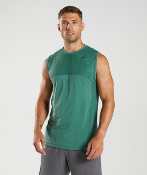 Camiseta Tirantes Gymshark Apex Seamless Tank Verde | UWIPH4826