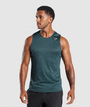 Camiseta Tirantes Gymshark Arrival Marl Tank Navy/Smokey Teal Marl | LVWZP2158