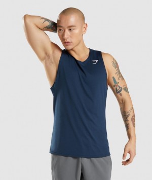 Camiseta Tirantes Gymshark Arrival Tank Azul Marino | QWXHV0451