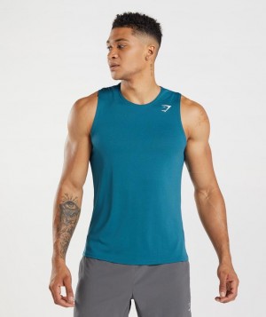 Camiseta Tirantes Gymshark Arrival Tank Azules | ZNRVU2357