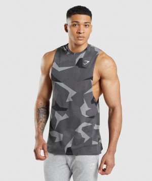 Camiseta Tirantes Gymshark Critical Drop Arm Tank Negras | VDFYR1380