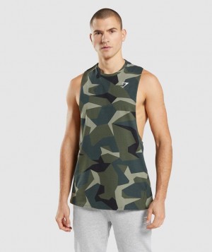 Camiseta Tirantes Gymshark Critical Drop Arm Tank Verde | VLQWN8126