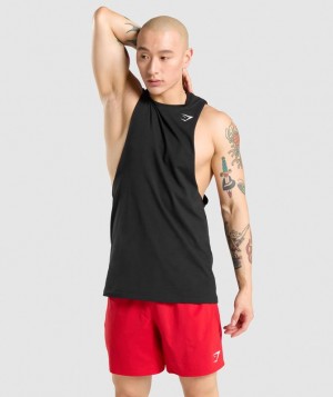 Camiseta Tirantes Gymshark Critical Drop Arm Tank Negras | FMWIN9237