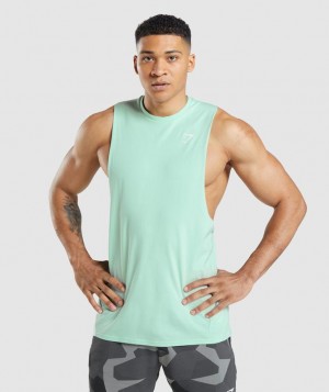 Camiseta Tirantes Gymshark Critical Drop Arm Tank Azules | GNYMQ0692