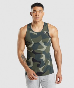 Camiseta Tirantes Gymshark Critical Tank Verde | HKIVE7395