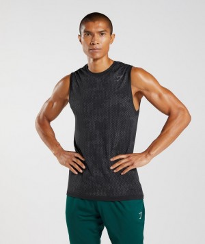 Camiseta Tirantes Gymshark Deporte Seamless Tank Gris | HLUXI0761