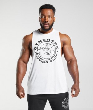 Camiseta Tirantes Gymshark Legacy Drop Arm Tank Blancas | OFHDT0136