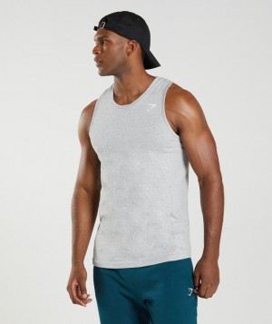 Camiseta Tirantes Gymshark React Tank Gris Claro | EFOBT6403