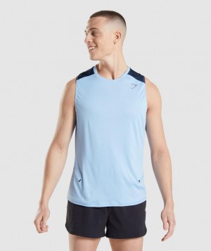 Camiseta Tirantes Gymshark Speed Evolve Tank Azules | PZNWS4023