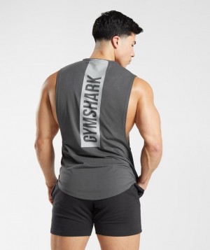 Drop Armhole Tank Gymshark Bold Drop Arm Tank Gris | PDWQG7248