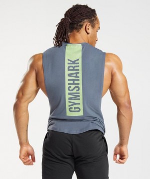 Drop Armhole Tank Gymshark Bold Drop Arm Tank Azules | UCVKS1346