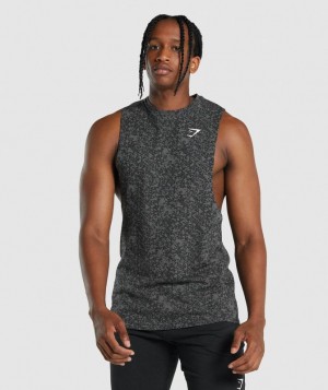 Drop Armhole Tank Gymshark Critical 2.0 Drop Arm Tank Charcoal Print | VICGZ2368