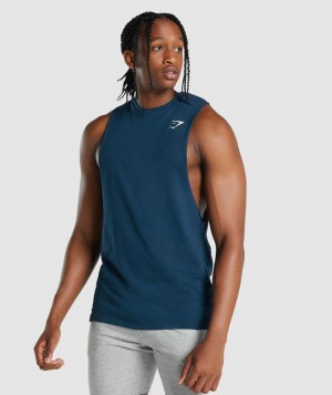 Drop Armhole Tank Gymshark Critical 2.0 Drop Arm Tank Azul Marino | WLNMB6371