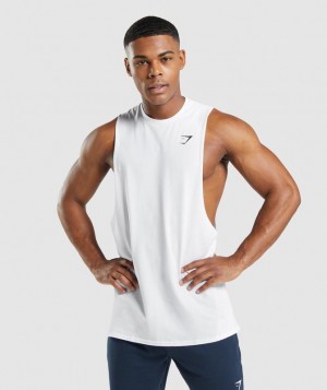 Drop Armhole Tank Gymshark Critical 2.0 Drop Arm Tank Blancas | JIFBK2746