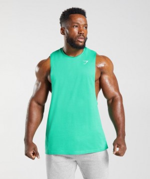 Drop Armhole Tank Gymshark React Drop Arm Tank Verde | DSFEX6985