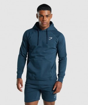 Hoodies Gymshark Crest Hoodie Azul Marino | TWOAU0642