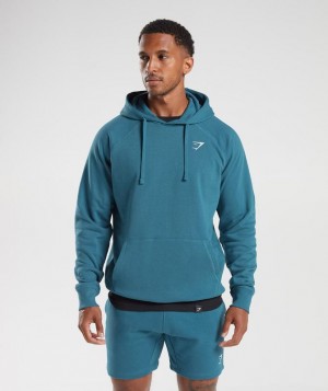 Hoodies Gymshark Crest Hoodie Azules | TJHNF5348