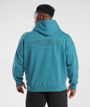 Hoodies Gymshark Intergalactic Lifting Hoodie Azules | QAVYS8037