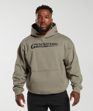 Hoodies Gymshark Pump Cover Hoodie Marrones | UZYOW5092