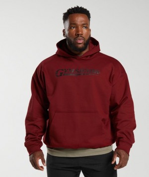 Hoodies Gymshark Pump Cover Hoodie Rojas | HXWZT1690