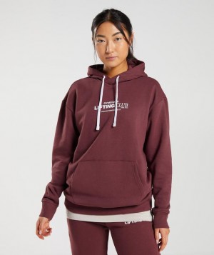 Hoodies Gymshark Social Club Oversized Hoodie Marrones | OTSIP6730