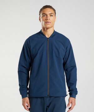 Jackets / Outerwear Gymshark Studio Jacket Azul Marino | ESCKU2376