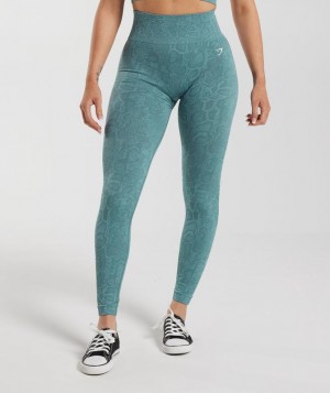 Leggins Gymshark Adapt Animal Seamless Leggings Azules | OWVCH9583