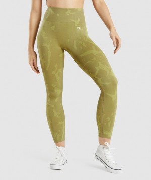 Leggins Gymshark Adapt Camo Seamless Leggings Verde | DMQGY0826