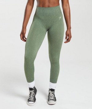 Leggins Gymshark Adapt Fleck Seamless Leggings Verde | HQKIN6854