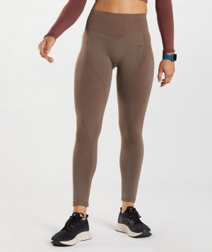 Leggins Gymshark Apex Seamless Leggings Marrones | RTXCV5762