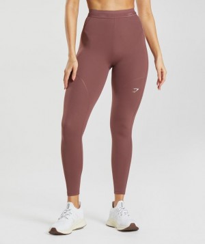 Leggins Gymshark Correr Leggings Marrones | KBSMC8945