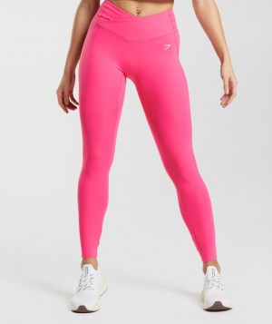 Leggins Gymshark Crossover Leggings Fucsia | WFMIS6095