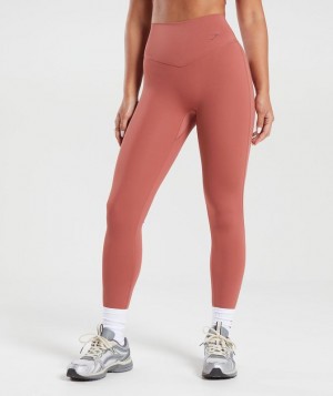 Leggins Gymshark Elevate Leggings Rosas Marrones | GSIAU5372